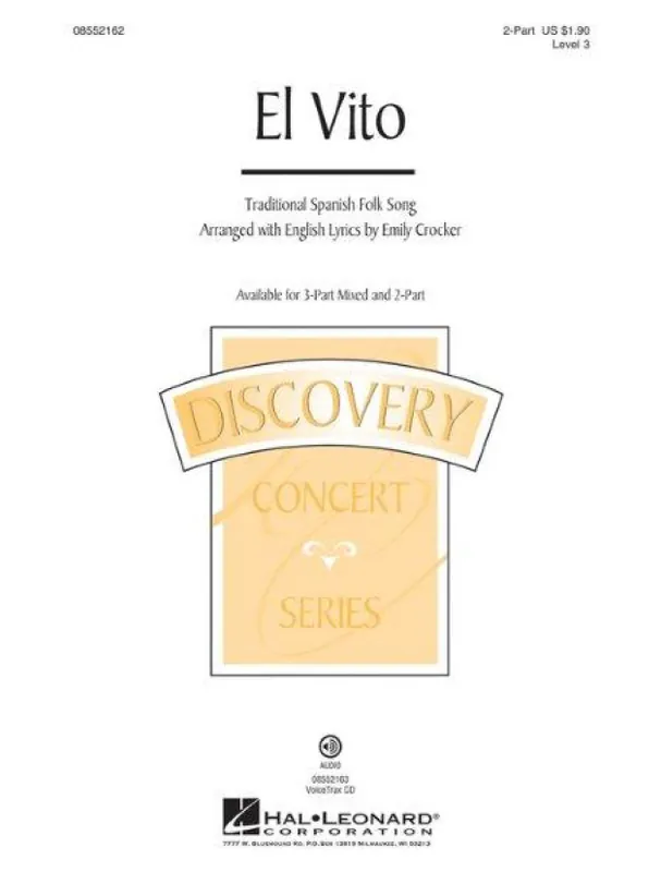 El Vito (Arr Emily Crocker) 2-Part (noty na dvojhlasý zpěv) - SADA 5 ks Zlevněný