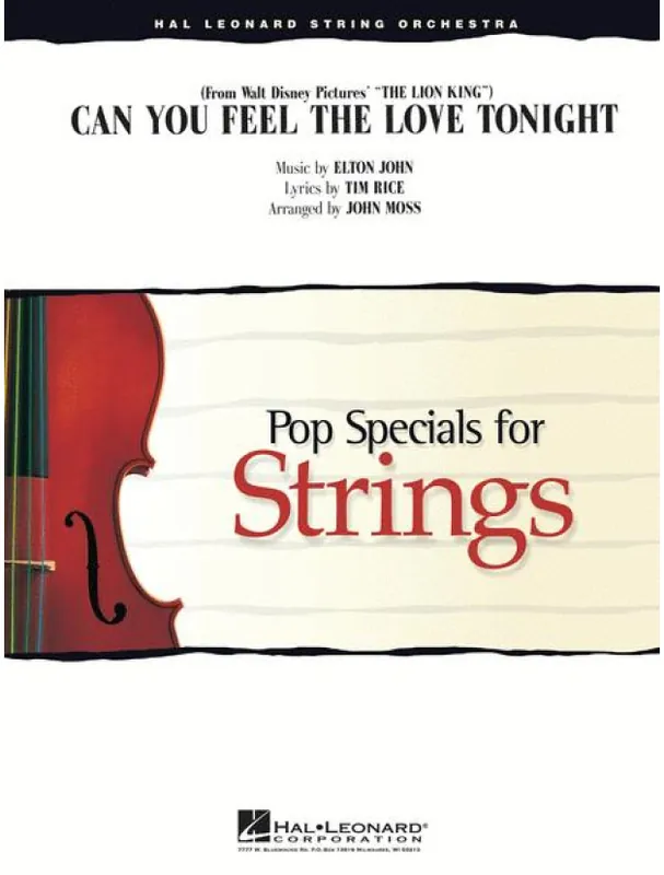 Top Prodej Elton John Can You Feel the Love Tonight (noty pro smyčcový orchestr, party, partitura)