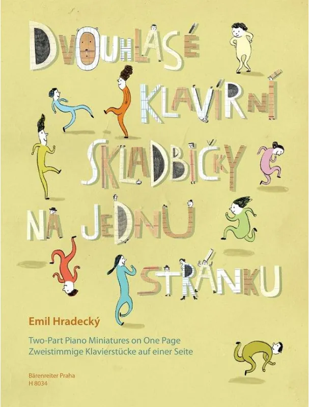 Emil Hradecký Dvouhlasé klavírní skladbičky na jednu stránku Akční Nabídka