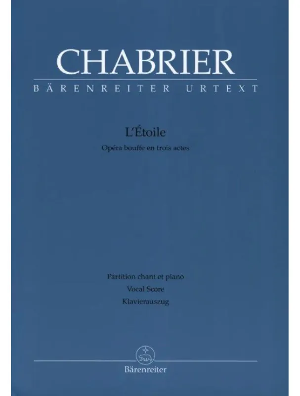 Emmanuel Chabrier L‘ Étoile- SATB (noty na sborový zpěv, klavír) Objednat Nyní