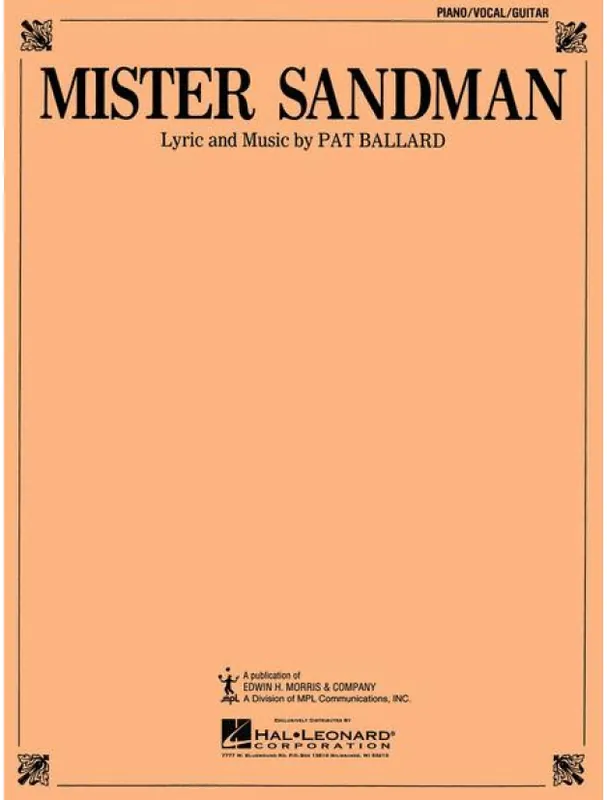 Rychlé Dodání Emmylou Harris Mister Sandman (noty na klavír, zpěv, akordy)