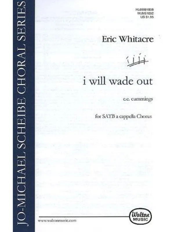 Eric Whitacre I Will Wade Out (noty na sborový zpěv SATB) - SADA 5 ks Cenový Hit