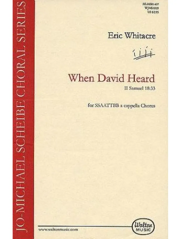 Eric Whitacre When David Heard (noty na sborový zpěv SATB) - SADA 5 ks Odeslání Ihned