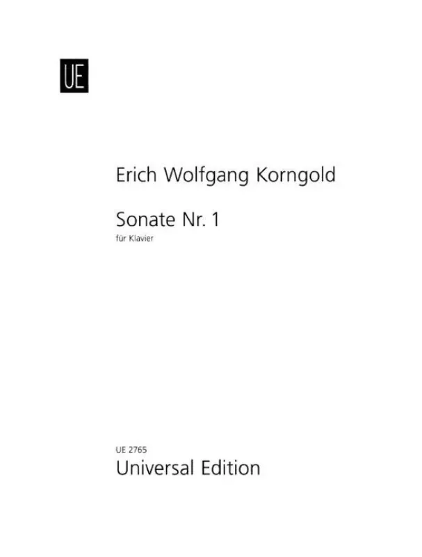 Víkendová Akce Erich Wolfgang Korngold Sonate Nr. 1 (noty na klavír)