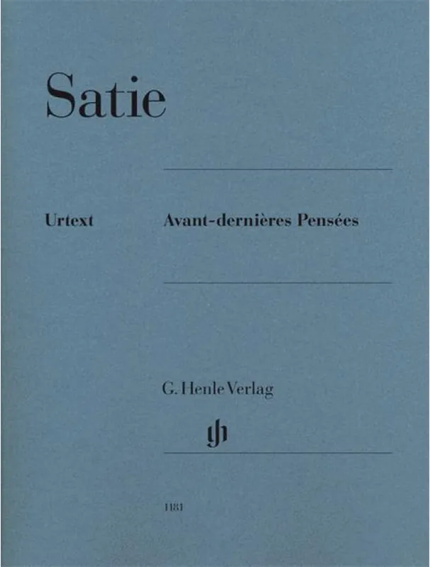 Nejlepší Cena Erik Satie Avant-dernieres Pensées (noty na klavír)