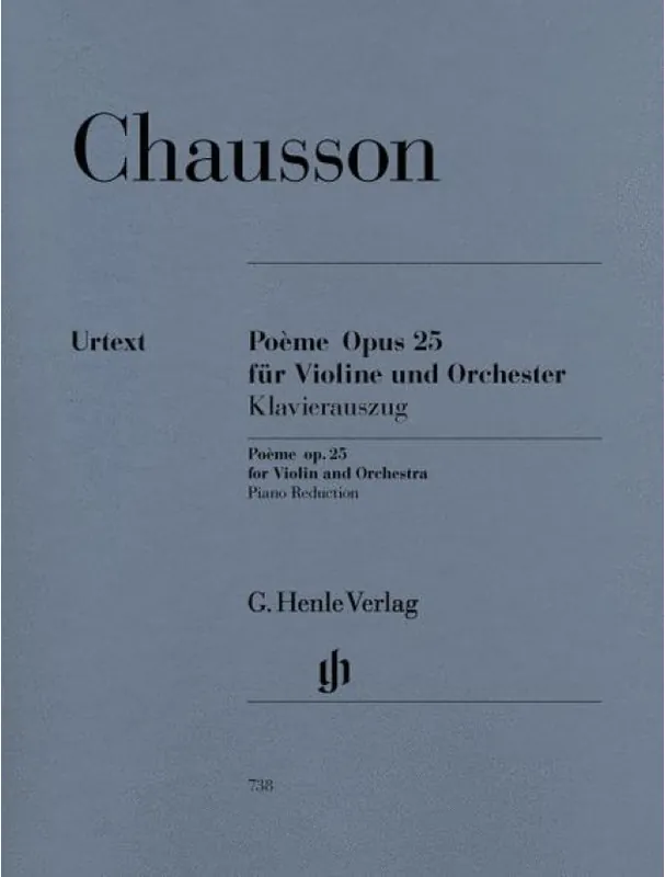 Ernest Chausson Poéme For Violin And Orchestra Op. 25 (noty na housle, klavír) Poslední Šance