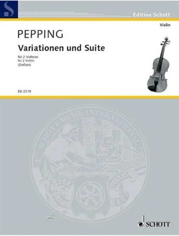 Ernst Pepping Variations and Suite (noty pro 2 housle) Cenově Výhodný