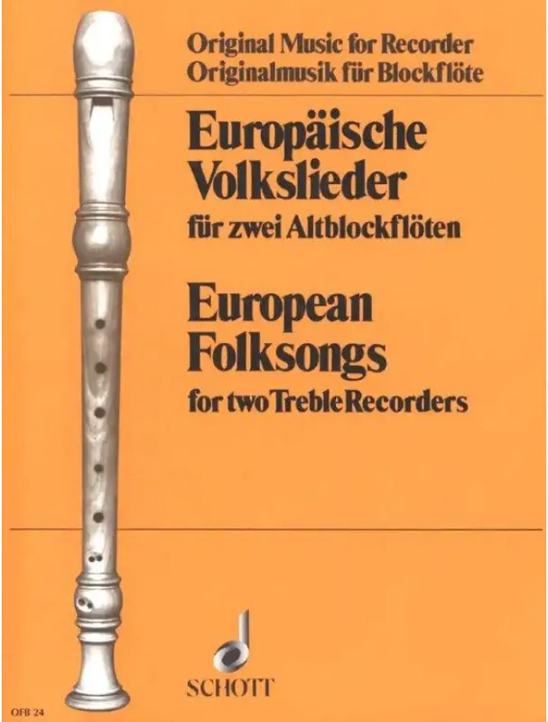 Rychlé Dodání Europaische Volkslieder (noty na zobcovou flétnu)