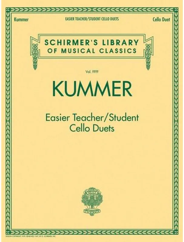 Vrácení Zdarma F.A. Kummer Selected Pupil/Teacher Cello Duets (noty na 2 violoncella)