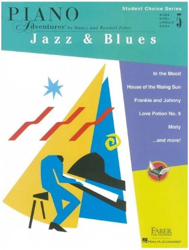 Originální Faber Piano Adventures - Student Choice Series Jazz & Blues Level 5 (noty na sólo klavír)