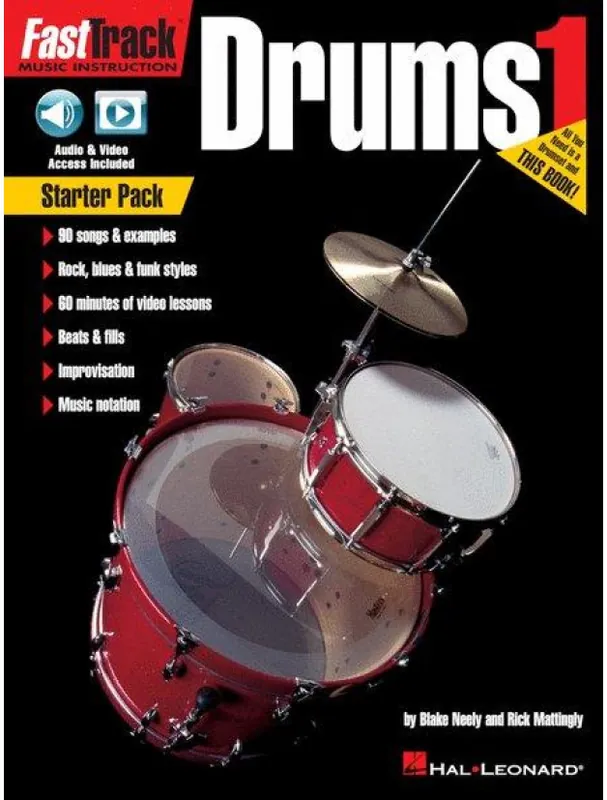 Horká Nabídka FastTrack Drum Method Starter Pack (noty na bicí)(+audio/video)