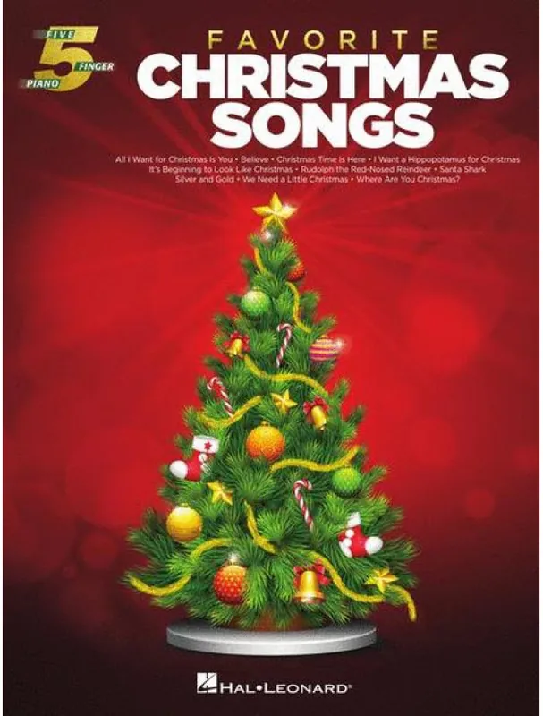 Aktuální Favorite Christmas Songs for 5-Finger Piano (noty na pětiprstý klavír)