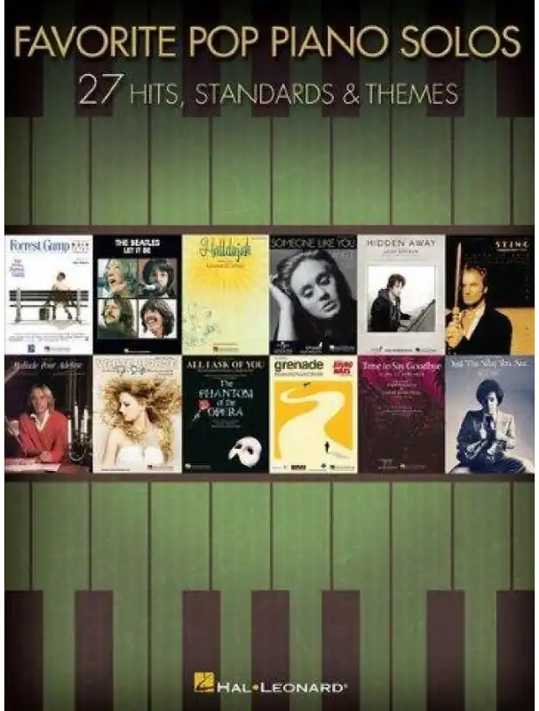Sleva Favorite Pop Piano Solos - 27 Hits and Themes (noty, sólo klavír)