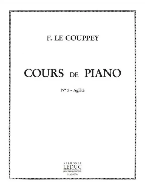 Félix Le Couppey Cours de Piano 5 L‘Agilite 25 Etudes Progressives (noty na klavír) Vrácení Zdarma