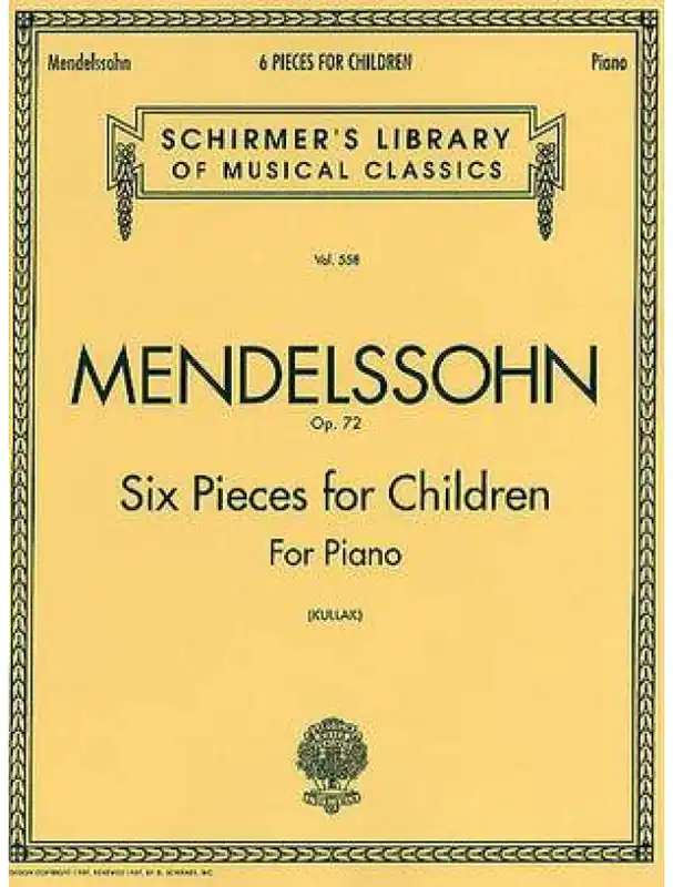 Felix Mendelssohn Bartholdy 6 Kinderstucke Op.72 (noty na klavír) Nízká Cena