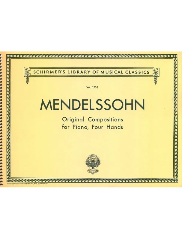 Felix Mendelssohn Bartholdy Original Compositions (noty na čtyřruční klavír) Koupit Online