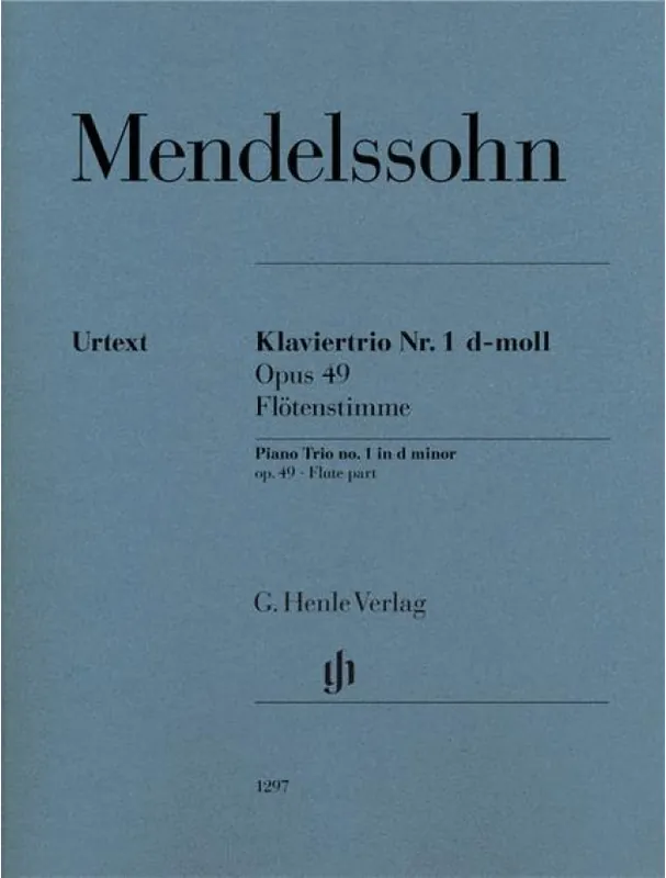 Felix Mendelssohn Bartholdy Piano Trio Op. 49 (noty na příčnou nebo housle, part) Levný