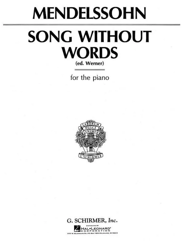 Felix Mendelssohn Bartholdy Song Without Words (noty na klavír) Must-Have