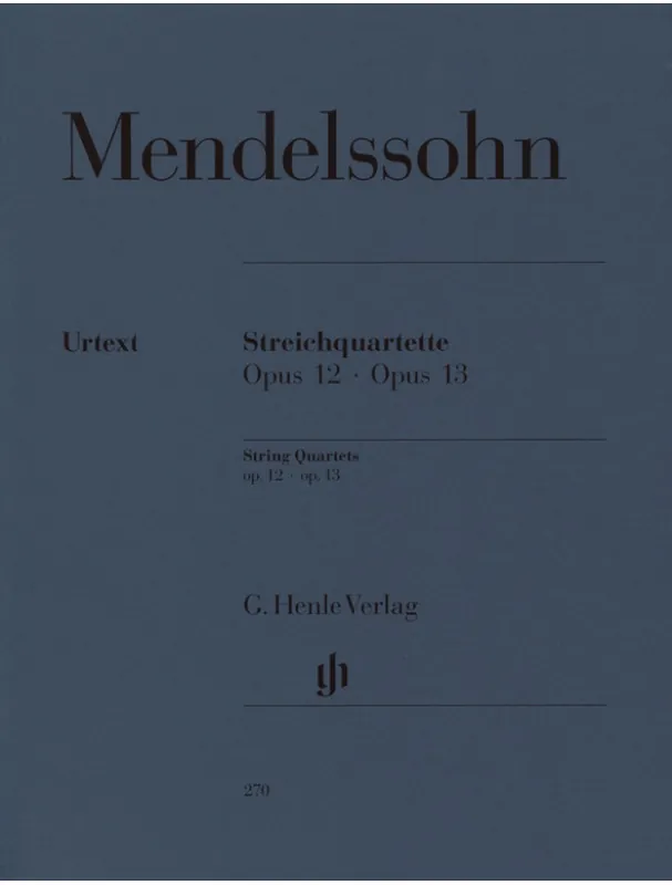 Přímo Od Výrobce Felix Mendelssohn Bartholdy String Quartets Op.12/13 (noty pro smyčcový kvartet)
