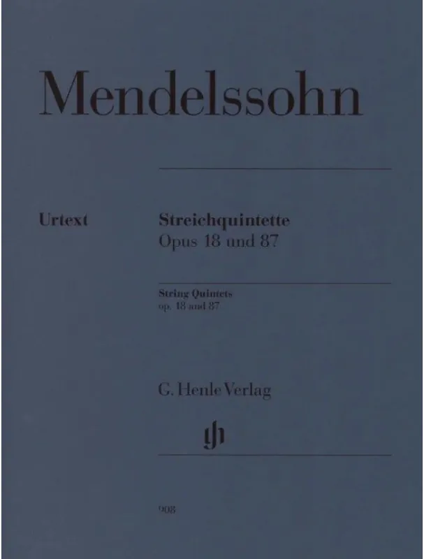 Felix Mendelssohn Bartholdy String Quintets Op.18 and 87 (noty pro smyčcový kvintet, party) Sezónní Sleva