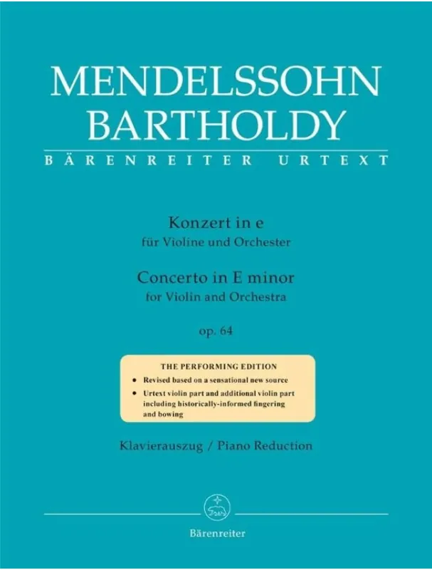 Felix Mendelssohn Konzert e-Moll op. 64 - Performing Edition (noty na housle, klavír) Kup Teď