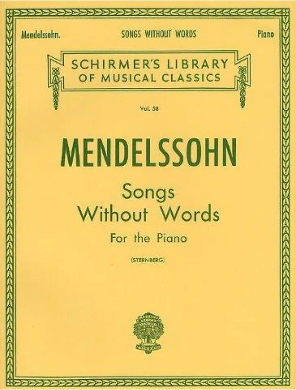 Felix Mendelssohn Songs Without Words (noty na sólo klavír) Vysoce Kvalitní