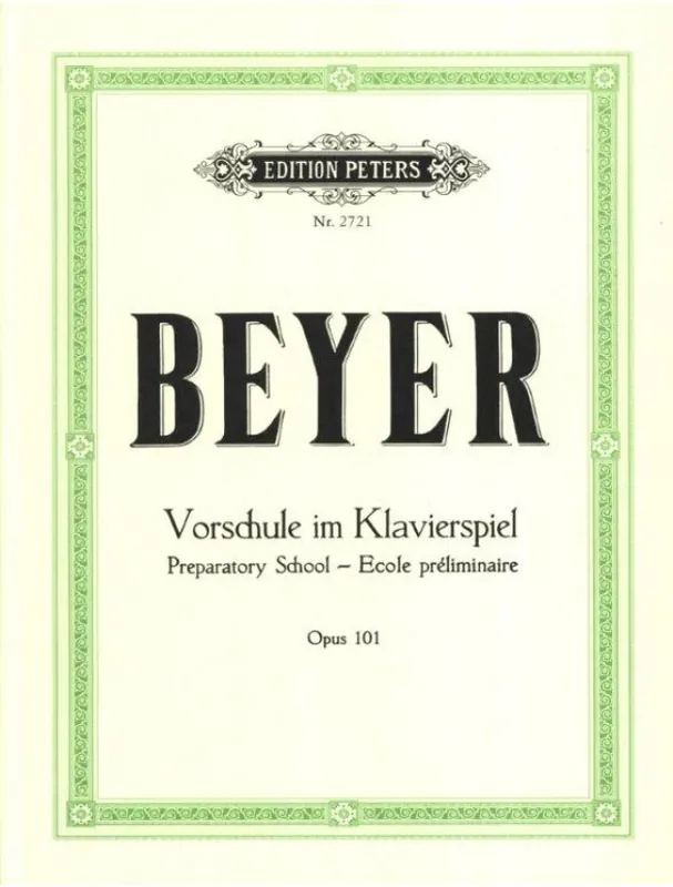 Ferdinand Beyer Vorschule im Klavierspiel Op.101 (noty na klavír) Přímo Od Výrobce