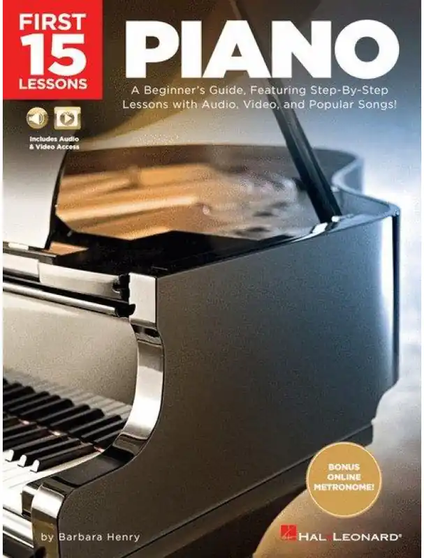 First 15 Lessons - Piano (noty na sólo klavír) (+audio & video) Sezónní Sleva