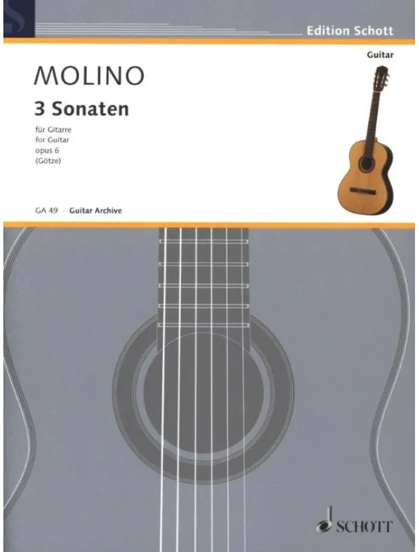 Odeslání Ihned Francesco Molino 3 Sonaten op. 6 (noty na kytaru)