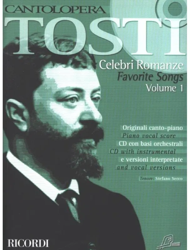 Francesco Paolo Tosti Cantolopera - Celebri Romanze Vol. 1 (noty na klavír, zpěv)(+audio) Akční Cena