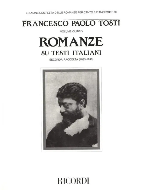 Vysoce Kvalitní Francesco Paolo Tosti Romanze Su Testi Italiani II (noty na klavír, zpěv)