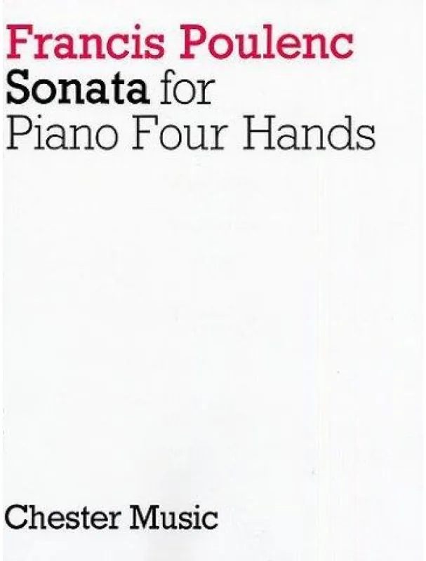 Francis Poulenc Sonata For Piano 4 Hands (noty na čtyřruční klavír) Odeslání Ihned