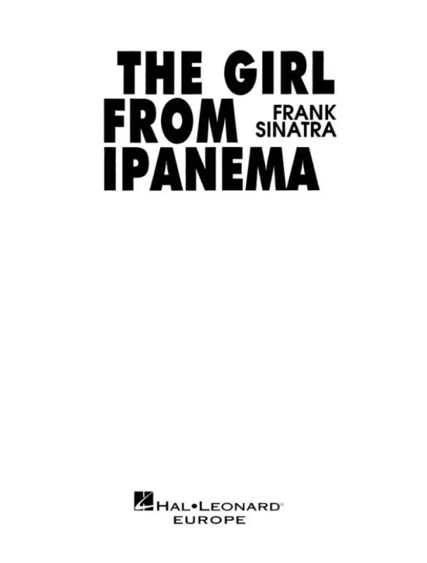 Vrácení Zdarma Frank Sinatra The Girl From Ipanema (noty na klavír, zpěv)