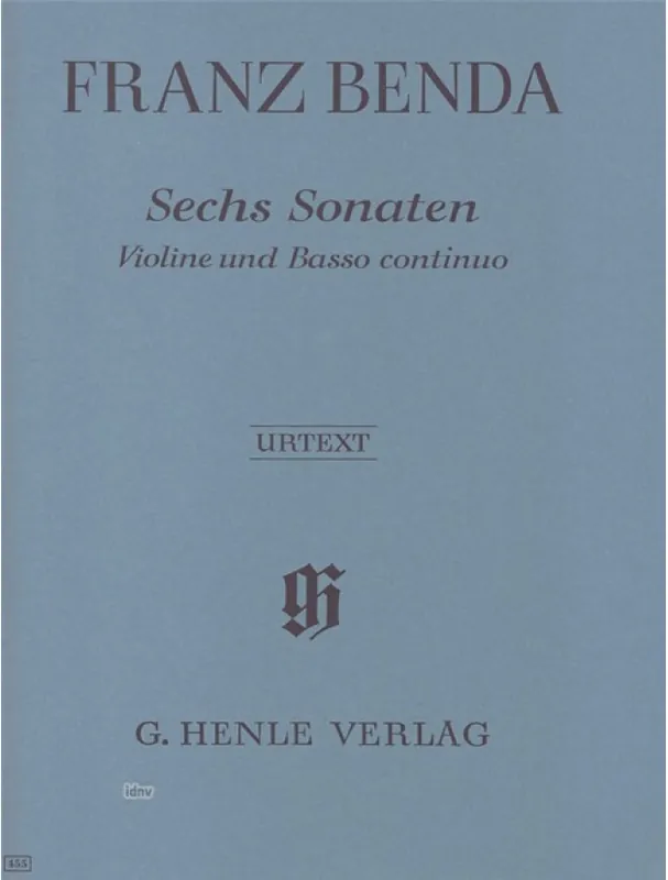 Franz Benda 6 Sonatas (noty na housle, basso continuo) Speciální Cena