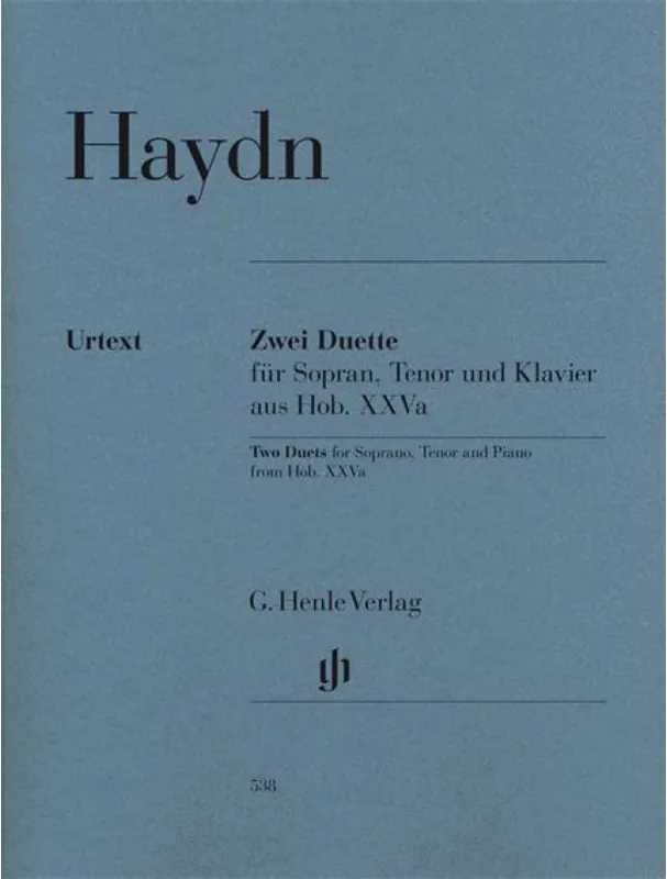 Franz Joseph Haydn 2 Duets for Soprano, Tenor and Piano (noty na zpěv, klavír) Koupit Online