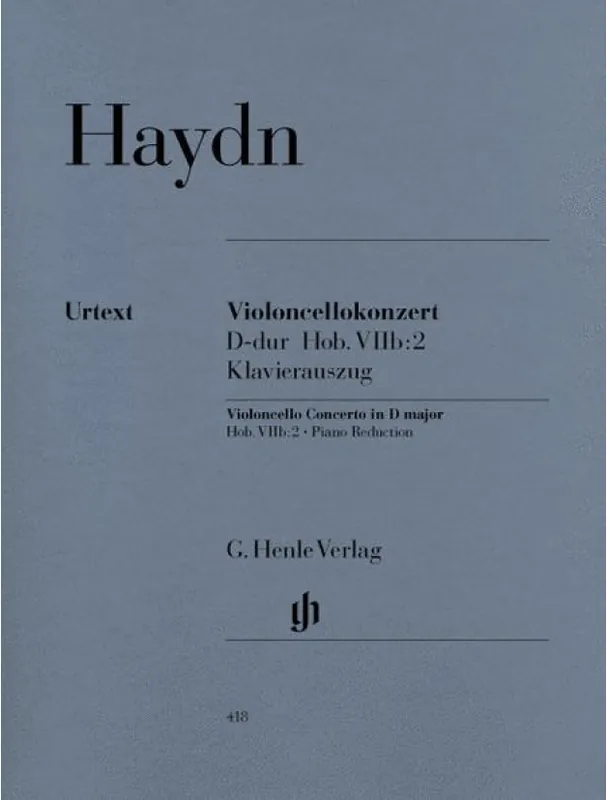 Franz Joseph Haydn Violoncello Concerto In D Major Hob. VIIb 2 (noty na violoncello, klavír) Ověřený