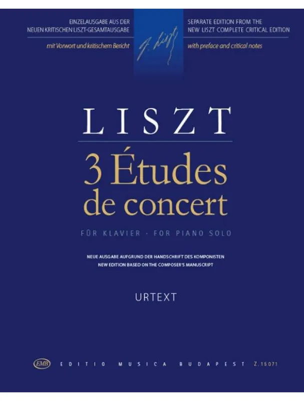 Dokud Zásoby Vydrží Franz Liszt 3 Études de concert (noty na klavír)