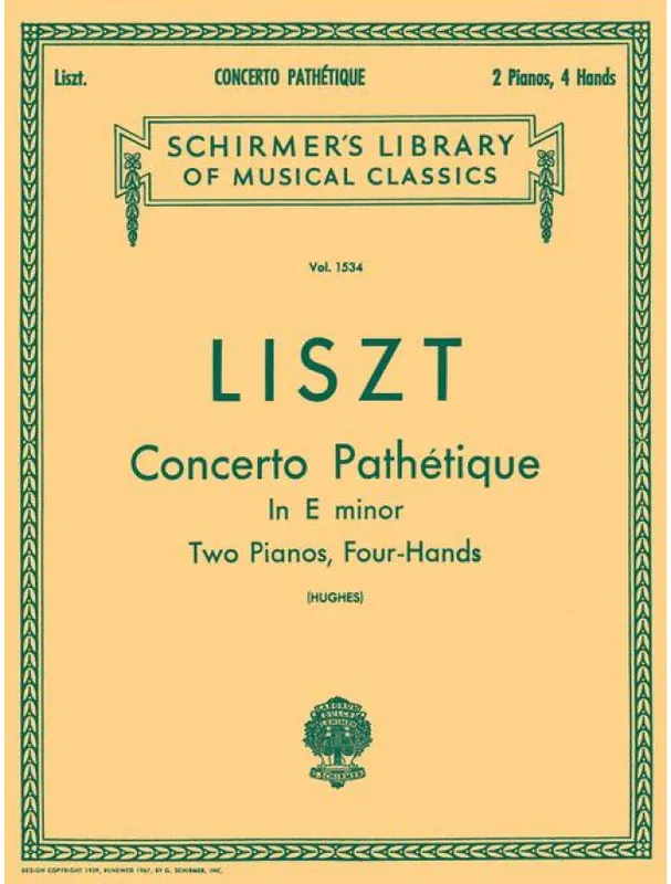 Franz Liszt Concerto Pathetique in E Minor (noty na čtyřruční klavír) Výhodná Nabídka