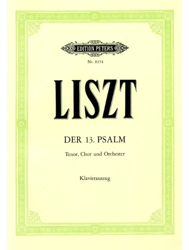 Franz Liszt Der 13. Psalm (noty na klavír, zpěv) Kup Teď