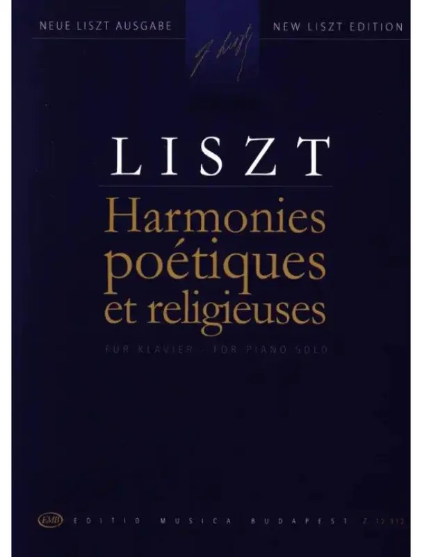 Franz Liszt Harmonies poetiques et religieuses (noty na sólo klavír) Novinka