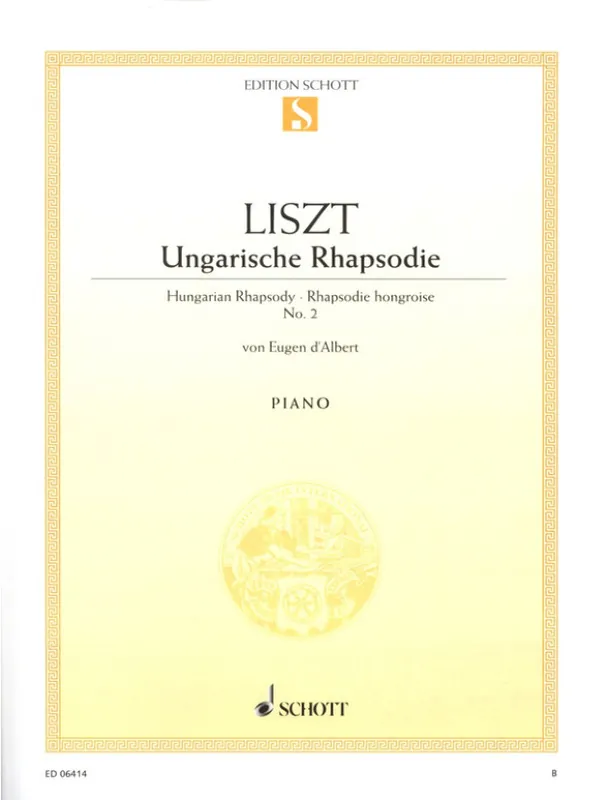 Franz Liszt Hungarian Rhapsody no. 2 (noty pro sólo klavír) Značkový
