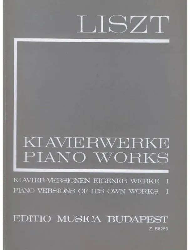 Značkový Franz Liszt Piano Works - Piano Versions of His Own Works 1 (noty na klavír)