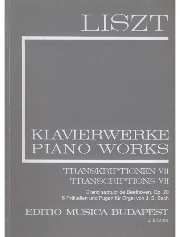 Franz Liszt Piano Works - Transcriptions 7 - II/22 (noty na klavír) Hit Sezóny