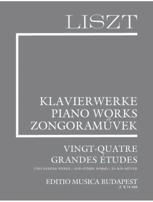 Značkový Franz Liszt Piano Works - Vingt-quatre grande études and other works (noty na klavír)