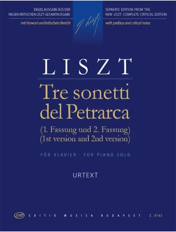 Ihned K Objednání Franz Liszt Tre Sonetti Di Petrarca (noty na klavír)