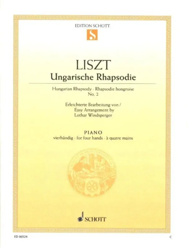 Franz Liszt Ungarische Rhapsodie No.2 (noty na čtyřruční klavír) Nejlepší Cena