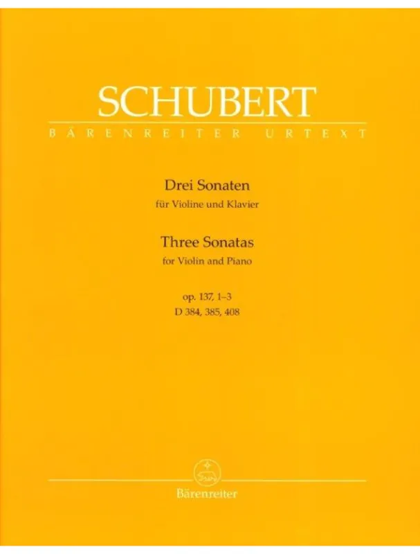 Franz Schubert 3 Sonatas op. 137, 1-3 (noty na housle, klavír) Kup Teď