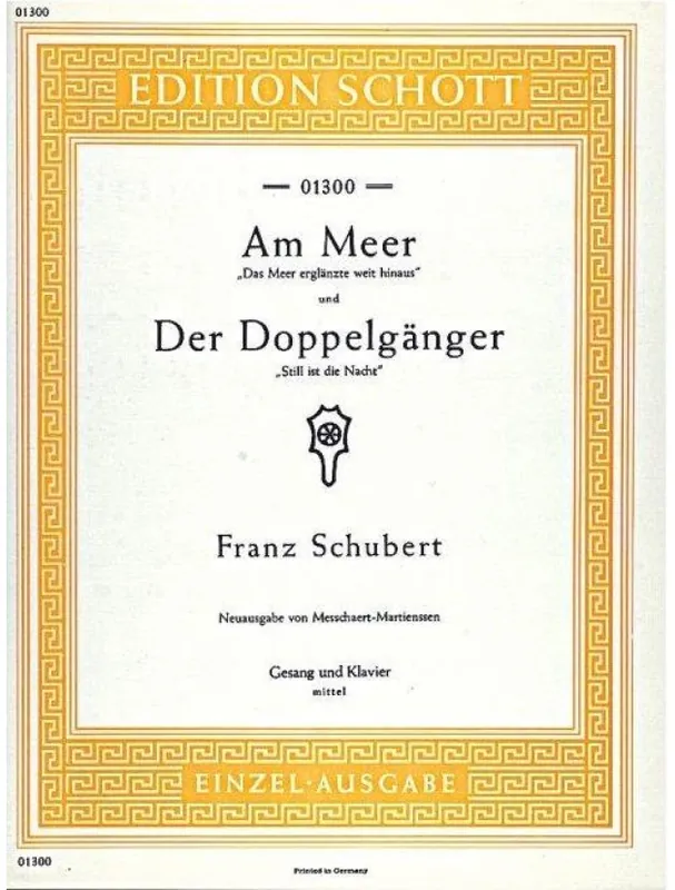 Rychlé Dodání Franz Schubert Am Meer & Doppelganger (noty na klavír, zpěv)