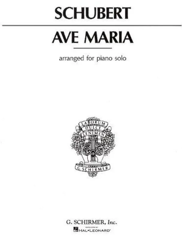 Expresní Doručení Franz Schubert Ave Maria (noty na sólo klavír)