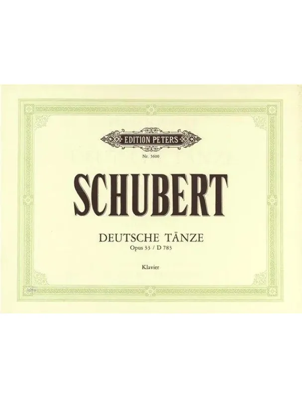 Novinka Franz Schubert Deutsche Tänze op. 33 D 783 (noty na klavír)